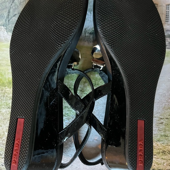 Prada Black Women's Sandals size 7. - 1/2 🎩 - Picture 5 of 6